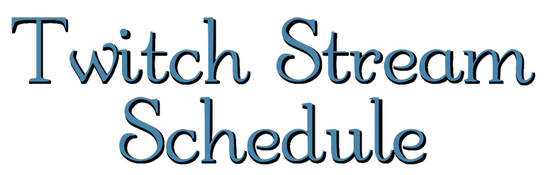 Twitch Stream Schedule